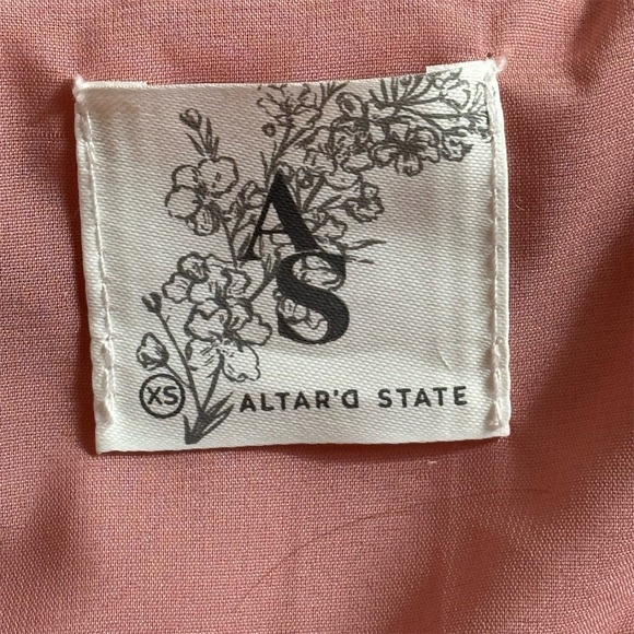 Altar'd State Vest Womens XS Floral Puffer Pink Full Zip Mock Neck Lined - Picture 5 of 8